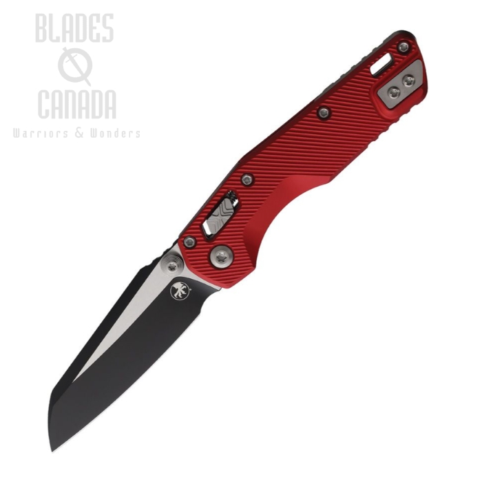 (image for) Microtech MSI Mini Ram-Lok S/E Folding Knife, M390MK Two-Tone, Aluminum Red Fluted, 210M-1FLRD