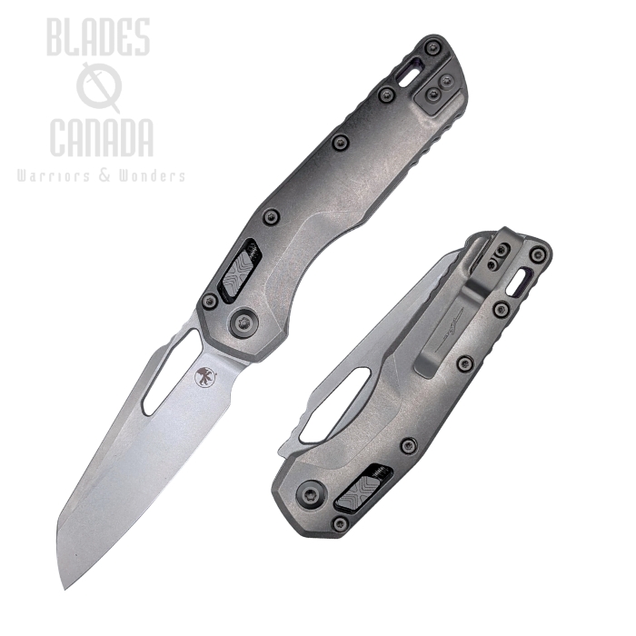 Microtech MSI STD Ram-Lok Folding Knife, M390MK SW, Titanium SW Slab w/Purple Accents, 210-10MS3