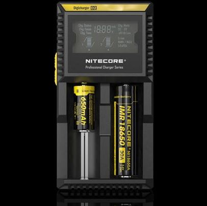 Nitecore D2 Digicharger 2 Bay Smart Charger - Click Image to Close