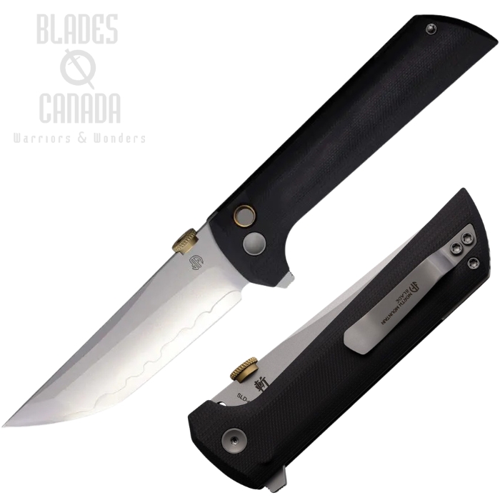North Mountain Blade Chop 2 Flipper Button Lock Knife, SAN MAI, G10 Black, NMB2406B
