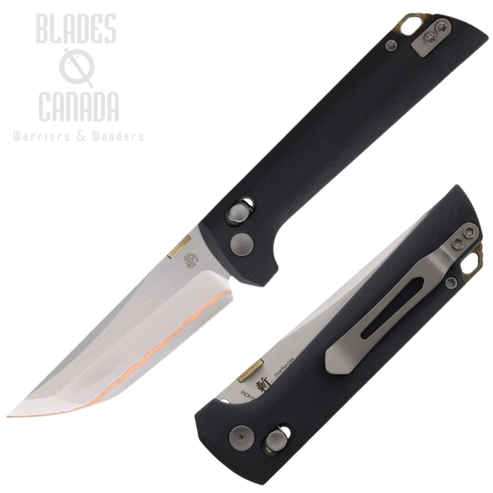(image for) North Mountain Blade Chop Crossbar Lock Knife, Copper-Clad Steel, G10 Black, NMB2418BK5