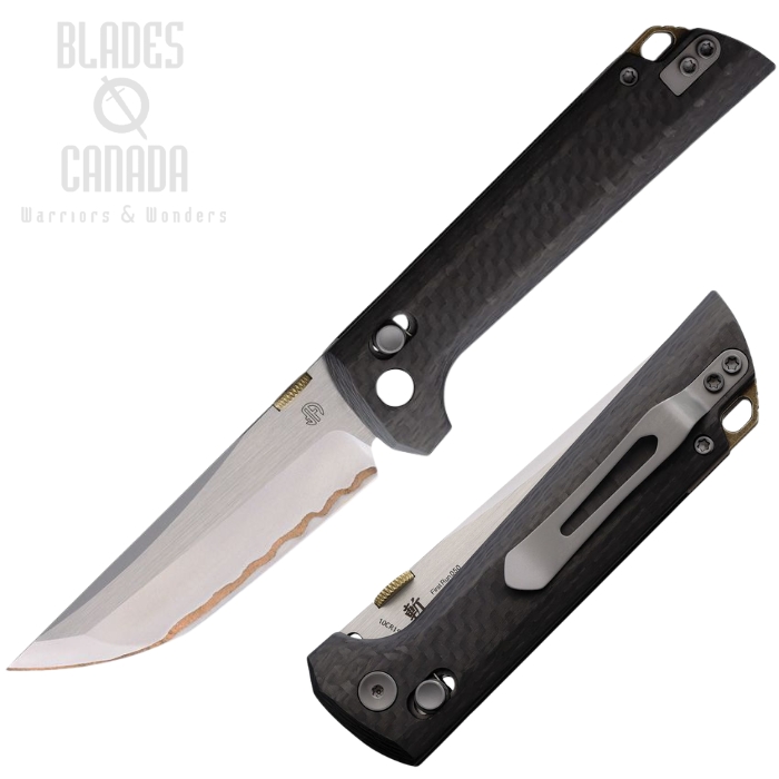 (image for) North Mountain Blade Chop 2 Crossbar Lock Knife, Copper-Clad Blade, Carbon Fiber, 2418-CF-5