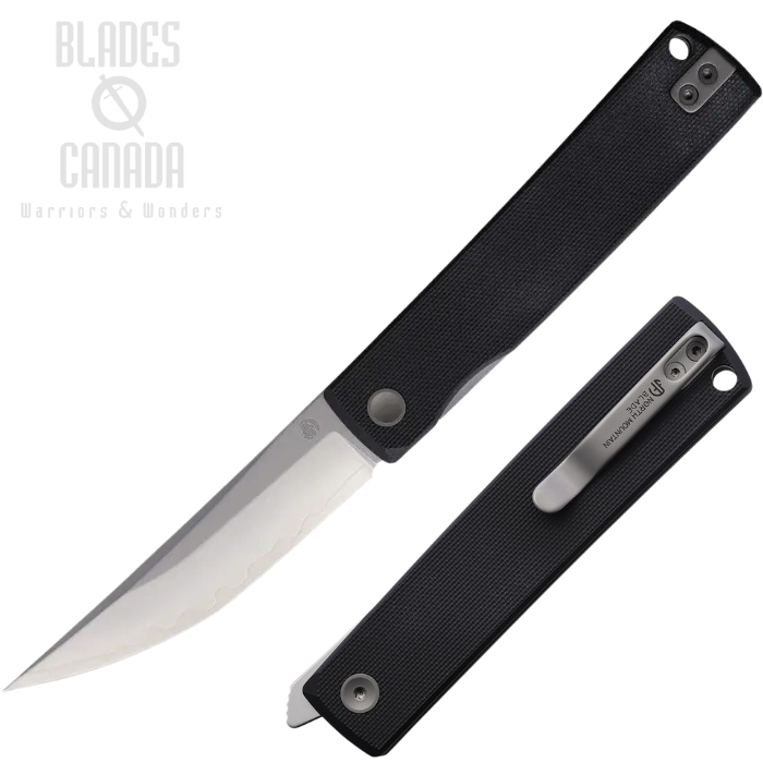 North Mountan Blade Kaiken Flipper Folding Knife, SAN MAI, G10 Black, NMB250222