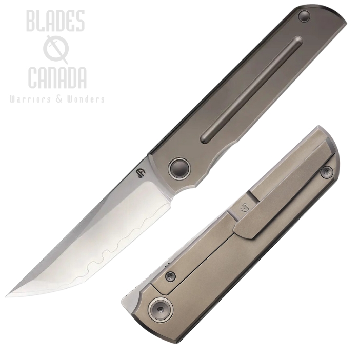 North Mountain Blade Chop Classic Framelock Folding Knife, SLD Steel, Titanium, NMB2505CT