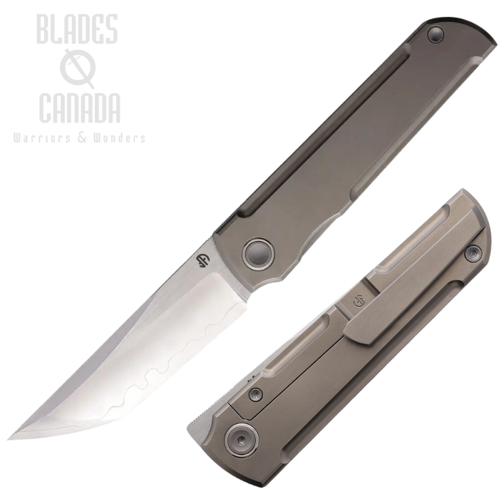 North Mountain Blade Chop Classic Flipper Framelock Knife, SLD Blade, Titanium Handle, NMB2505DT