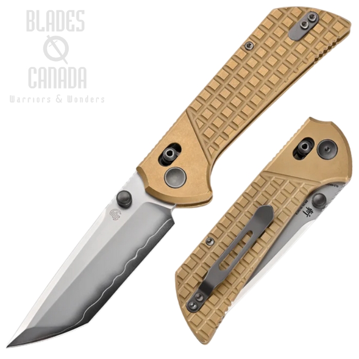 North Mountain Blade Chop Crossbar Lock Folding Knife, SLD-Magic, Brass Handle, 2532-CU