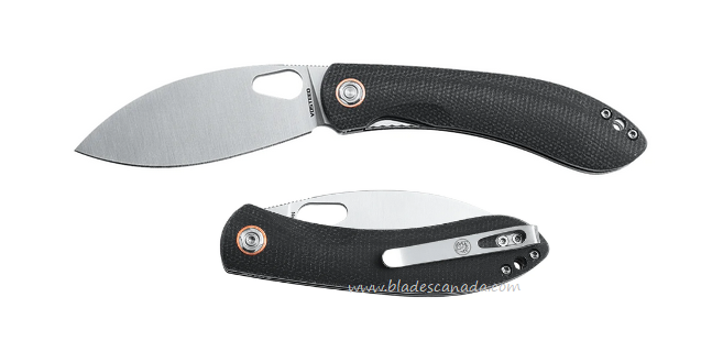 Vosteed Nightshade TH Folding Knife, Nitro-V Stonewash, Micarta Black, NSTH32NWMK