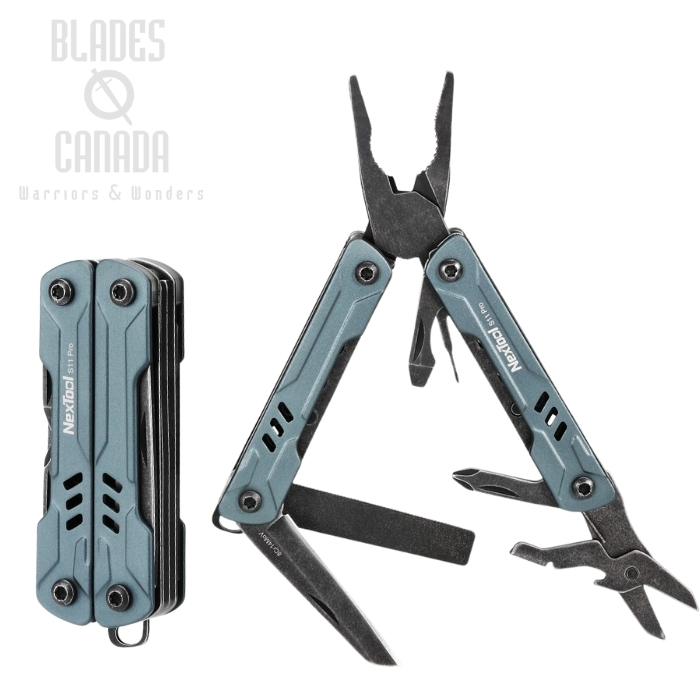 Nextool Mini Sailor S11 Pro Multitool, Aluminum Blue, 10 Tools, NE20382A