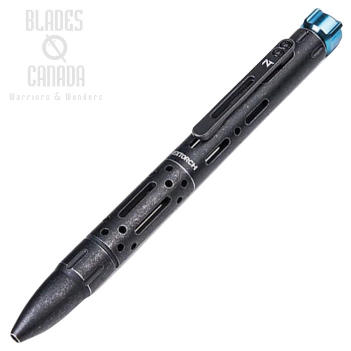(image for) Nextorch NP12 Bolt Action Pen, Titanium Black Stonewash, Interated Kinetic Spinner, NXNP12TI