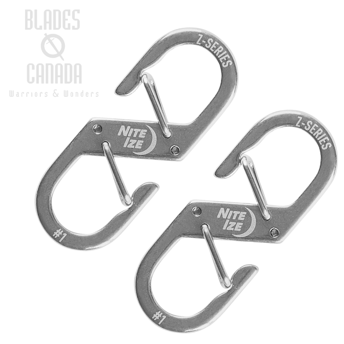 Nite Ize Z-Series Dual Carabiner #1, Stainless Steel, 2-Pack, ZS1-11-2R6