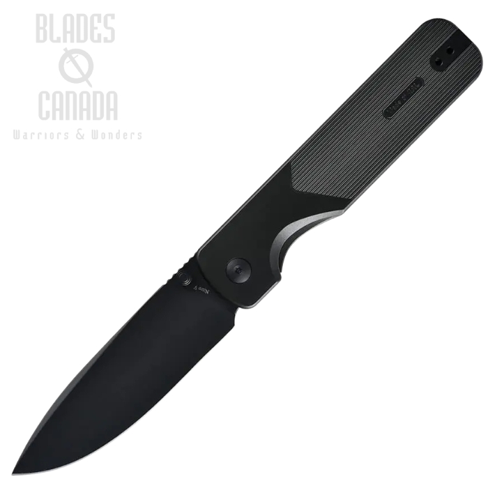 Oknife Duron Framelock Folding Knife, Nitro-V Black, Aluminum Stealth Gray, O-DURONSG