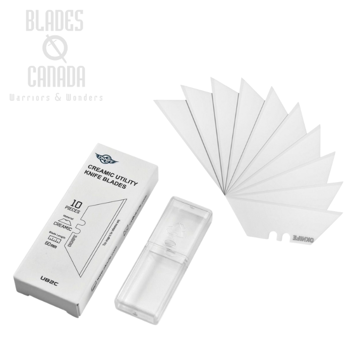 Oknife Ceramic Zirconium Utility Blades, 10 Pack, UB2C WHITE Oknife Ceramic Zirconium Utility Blades, 10 Pack, UB2C WHITE