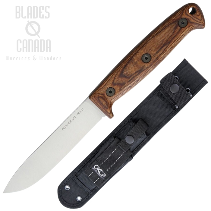 OKC Bushcraft Fixed Blade Field Knife, 420 HC, Nylon Sheath, 8696
