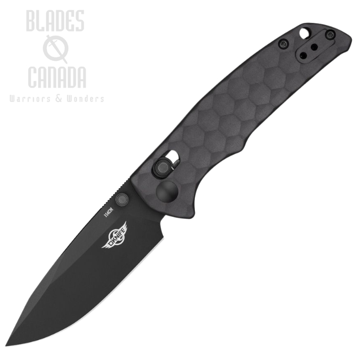 Olight Rubato 3 Rail Lock Folding Knife, 154CM Black, Aluminum Gun Metal, RUBATO3GMG