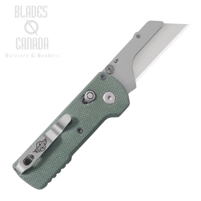 (image for) Oknife Otacle U1 Rail Lock Folding Knife, Replaceable Stainless Blade, Micarta Green, U1GM