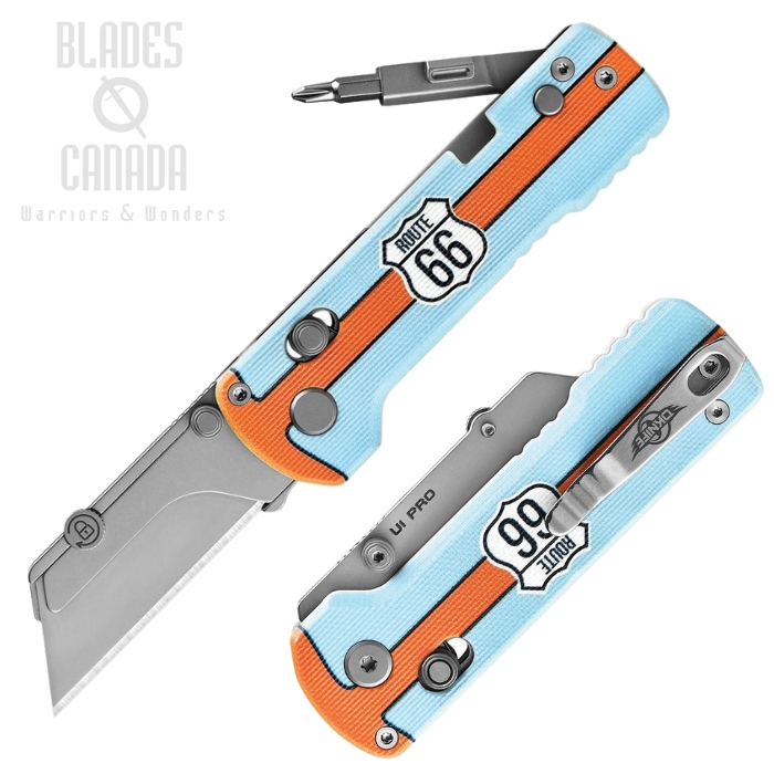 Oknife Octacle U1 Pro Rail Lock Racing Folding Knife, SK5 Replaceable Blade, G10 Route 66 Design, U1PRORA66 Oknife Octacle U1 Pro Rail Lock Racing Folding Knife, SK5 Replaceable Blade, G10 Route 66 Design, U1PRORA66