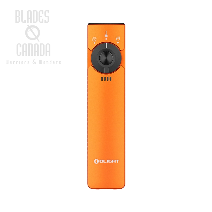 Olight Arkfeld Pro Flat EDC Flashlight w/LED Light UV and Laser, Orange, 1300 Lumens