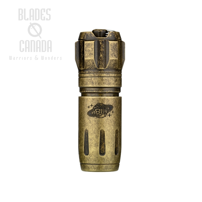 Olight i18 USB-C Rechargeable EDC Keychain Flashlight, Brass - 180 Lumens