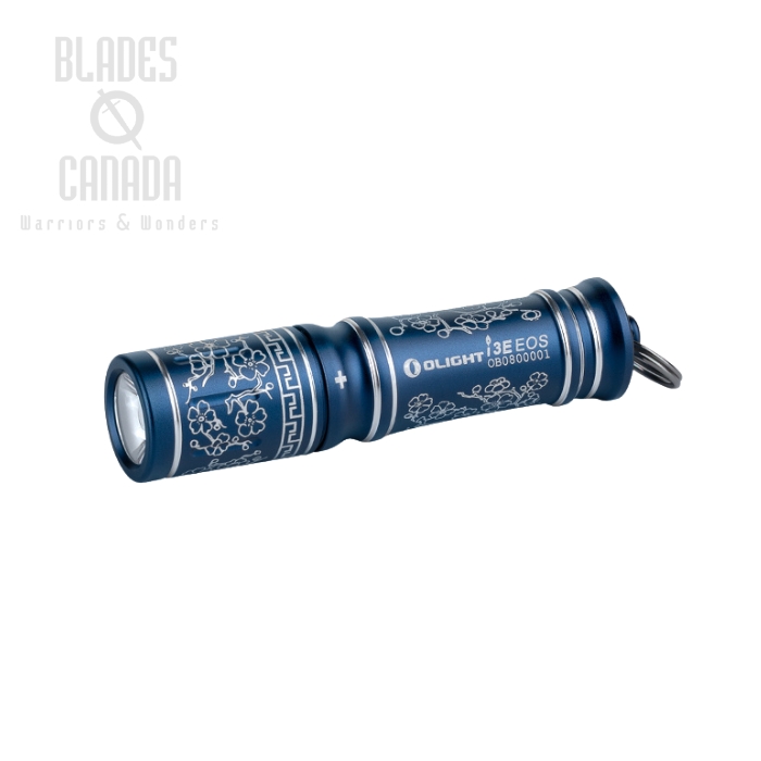 Olight i3E EOS Small LED Flashlight, Blue Porcelain, 90 Lumens