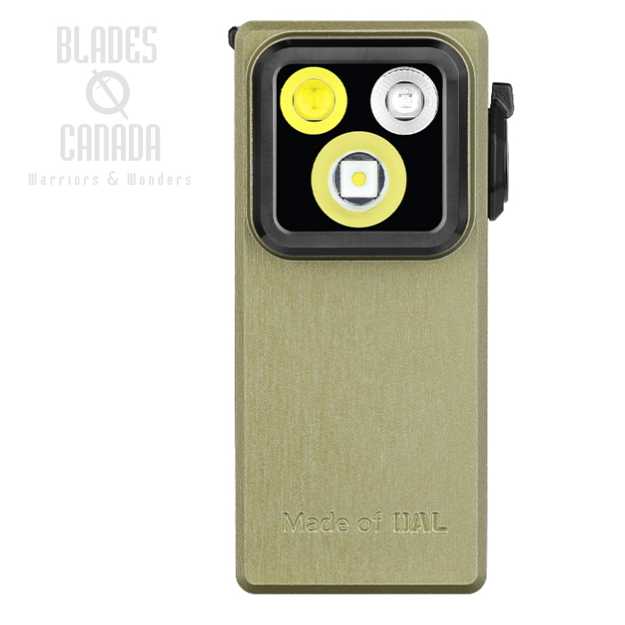 Olight Oclip Ultra Clip-On EDC Flashlight, Olive Green, 530 Lumens