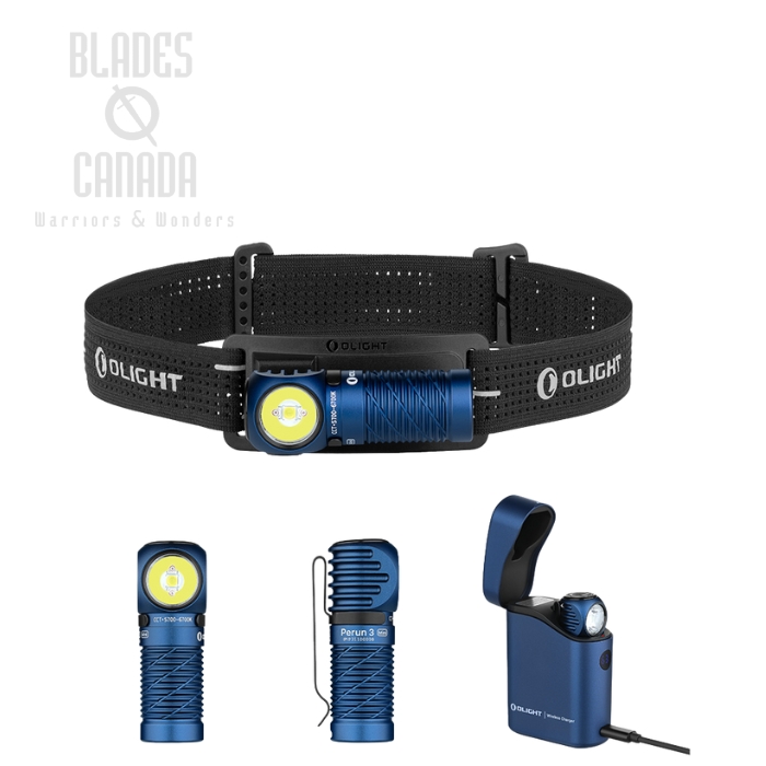 Olight Mini Perun 3 Headlamp & Flashlight, Red & White Light - 1250 Lumens