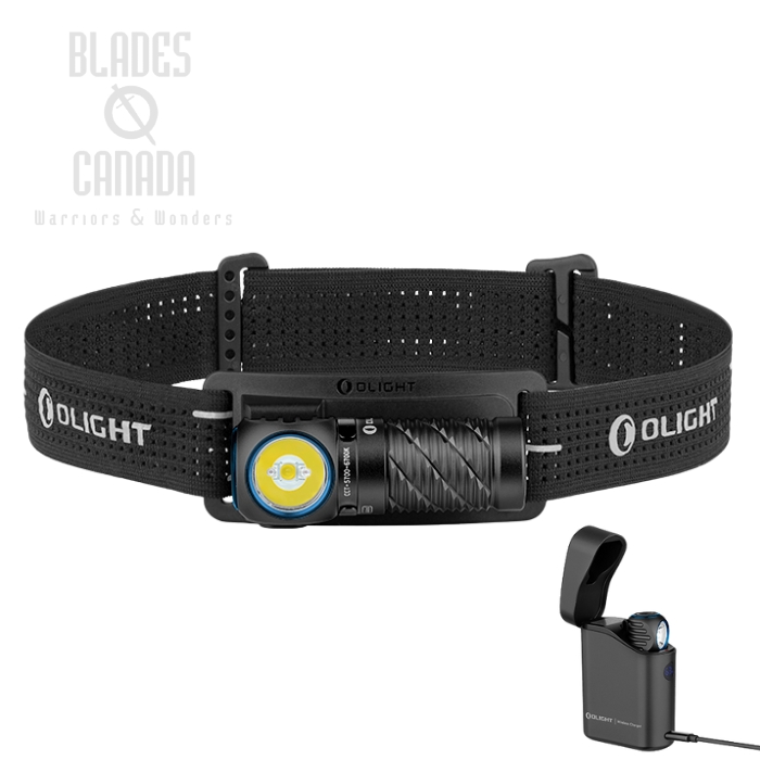 Olight Perun 3 Mini Headlamp, White & Red Light, Black, 1250 Lumens