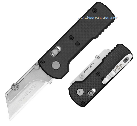 Olight Otacle U1 Rail Lock Folding Knife, SK5 Carbon, G10 Black/Carbon Fiber