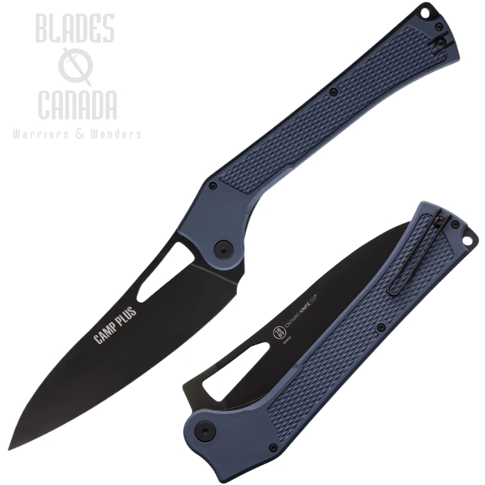 OKC Camp Plus EDC Folding Knife, Stainless Black, GFN Gray Textured, ON4325GREY