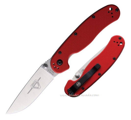 OKC RAT II Folding Knife, S35VN Satin, G10 Red, 8064