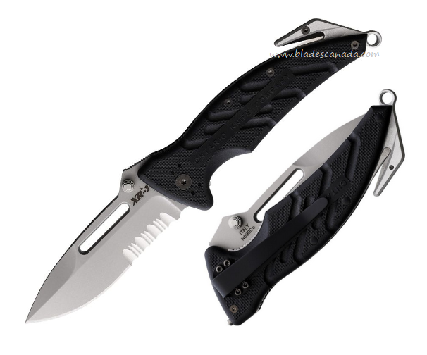 OKC XR1 Folding Knife, N690 Partially Serrated, Black Handle, ON8733