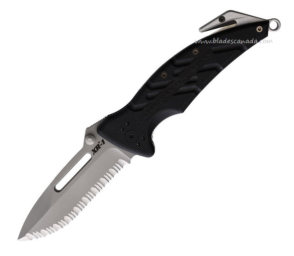 OKC XR-1 Folding Knife, N690 Serrated, Zy-Ex Black Handle, ON8764
