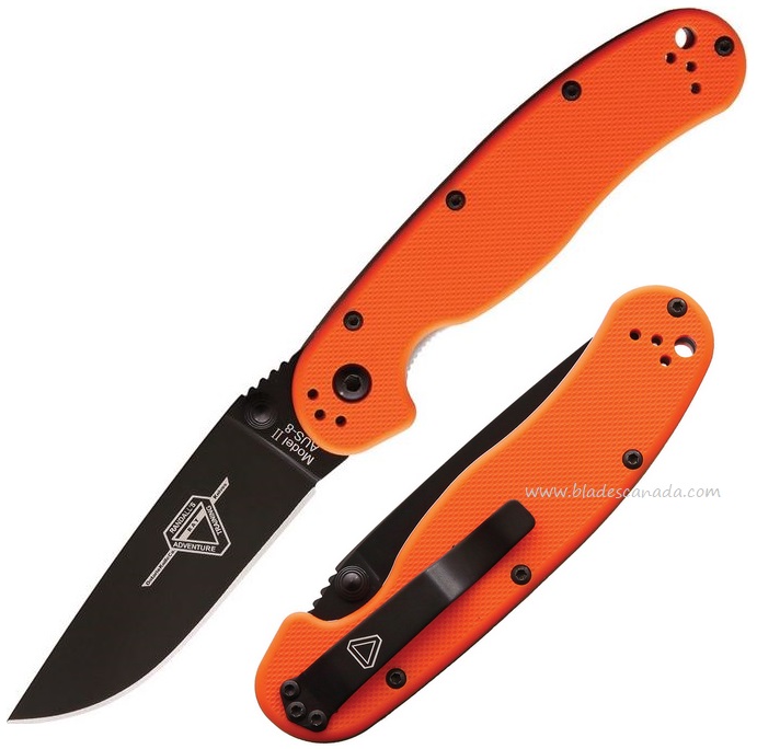 OKC Rat 2 Folding Knife, AUS8, Orang/Black, 8861OR