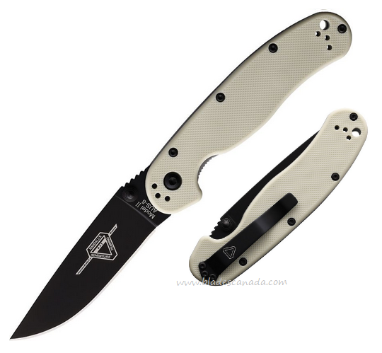 OKC RAT II Folding Knife, AUS-8 Black, Nylone Bone, ON8862BONE