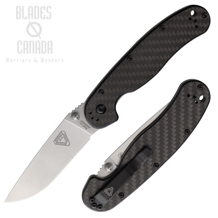 OKC RAT 1.5 Folding Knife, MagnaCut Satin, G10 Black/Carbon Fiber, ON8884 (image for) OKC RAT 1.5 Folding Knife, MagnaCut Satin, G10 Black/Carbon Fiber, ON8884