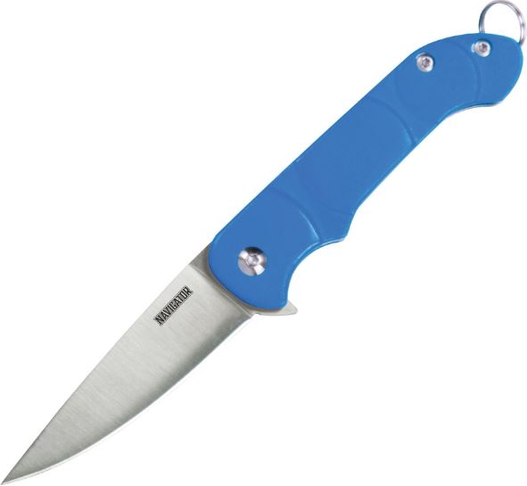 OKC Navigator Flipper Folding Knife, Blue Handle, 8900BLU - Click Image to Close