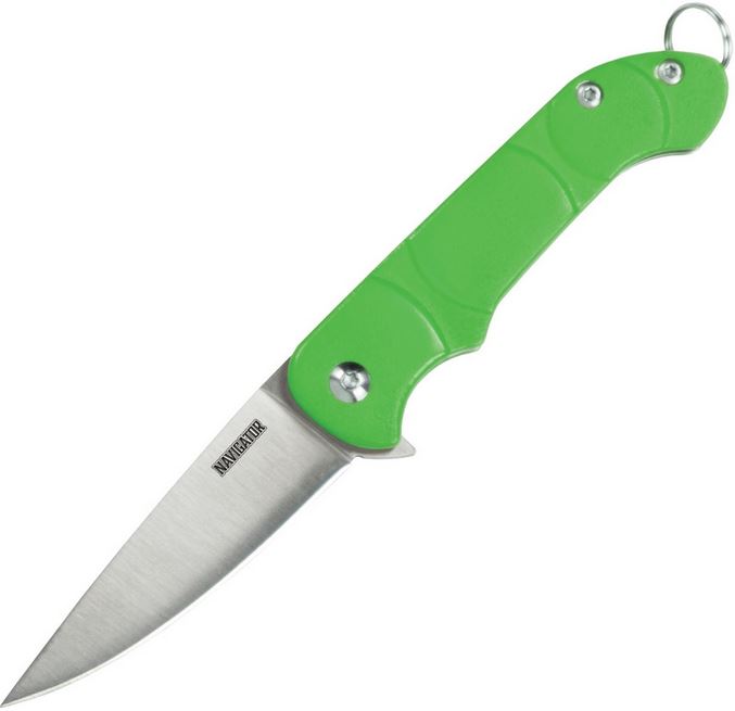 OKC Navigator Flipper Folding Knife, Green Handle, 8900GR - Click Image to Close