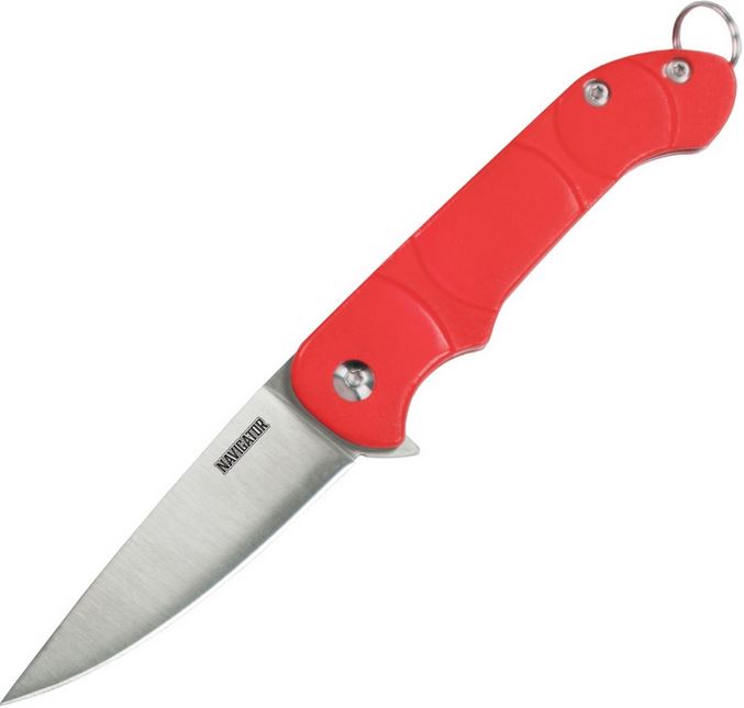 OKC Navigator Flipper Folding Knife, Red Handle, 8900RED - Click Image to Close