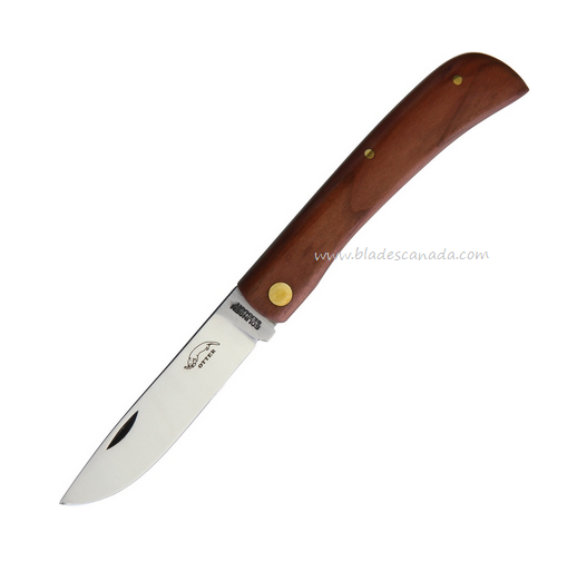 Otter-Messer Small Hippekniep Slipjoint Folding Knife, Carbon, Plumwood, 144PB