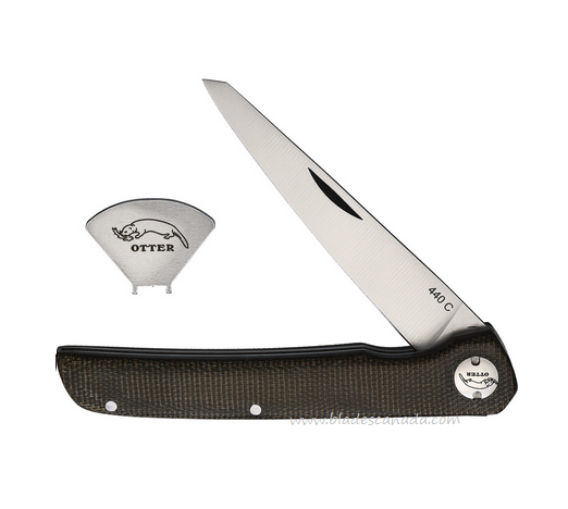 Otter-Messer York Slipjoint Folding Knife, Satin Blade, Micarta Green, 157MIGR