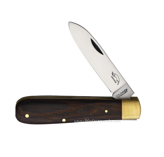 Otter-MesserWenge Slipjoint Folding Knife, Carbon Satin, Wood, 166MSWE