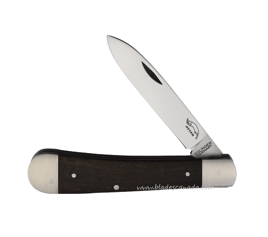 Otter-Messer Levin Slipjoint Folding Knife, Carbon Satin, Smoked Oak, 268RRAU