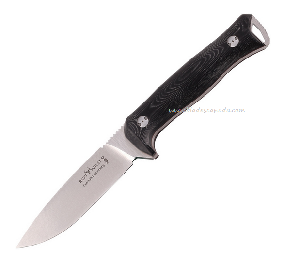 Otter-Messer Rotwild Sperber Fixed Blade Knife, N690, Micarta Black, R03BMI