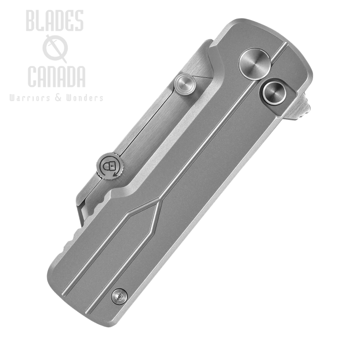 (image for) Oknife Otacle U1 Ultra Button Lock Flipper Utility Knife, Replaceable Blade, Titanium Gray, U1TI