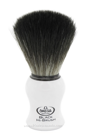 Omega BLACK Hi-Brush Shaving Brush, White, 196745