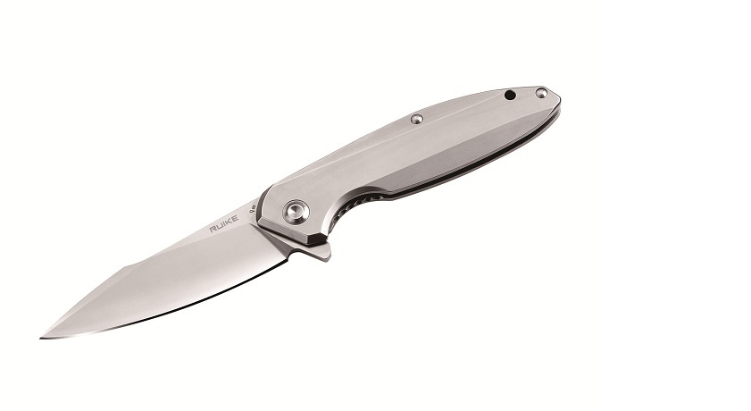 Ruike P128SF Framelock Folding Knife, 14C28N Sandvik, Stainless Handle