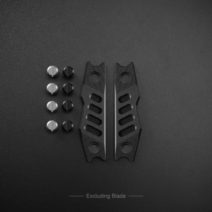 (image for) Petrfied Fish Scale Overlay for PFE18 Bison L, G10 Black, PFE18DOL