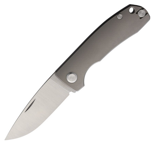 PMP Knives Harmony Slipjoint Folding Knife, M390 Satin, Titanium Grey, 004