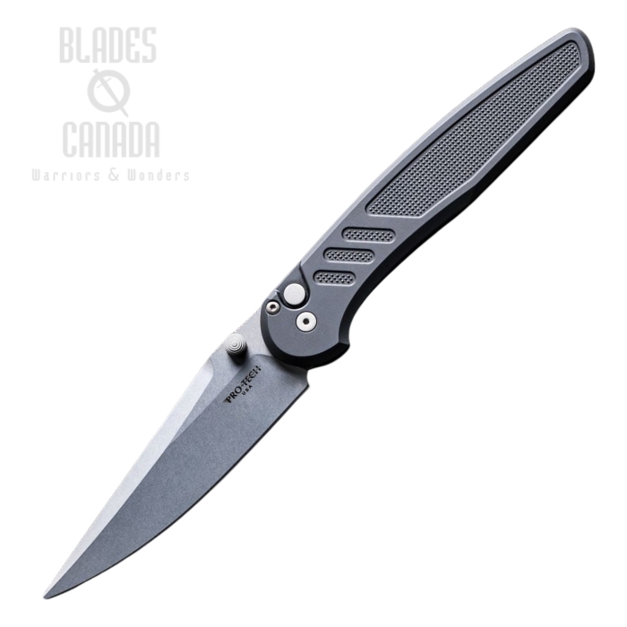 Pro-Tech Avalon Button Lock Folding Knife, MagnaCut SW, Aluminum Knurled Black, PN1101 (image for) Pro-Tech Avalon Button Lock Folding Knife, MagnaCut SW, Aluminum Knurled Black, PN1101