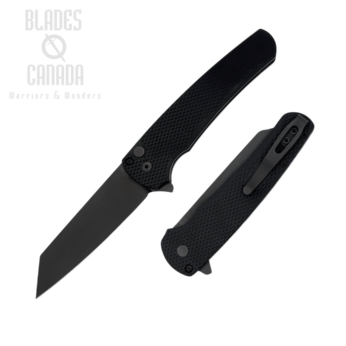 Pro-Tech Malibu Flipper Button Lock Knife, CPM MagnaCut Black, Aluminum Textured Black, 5406