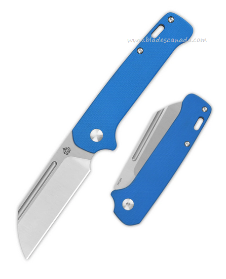 QSP Penguin Slipjoint Folding Knife, 14C28N Satin, G10 Blue, QS130SJ-C